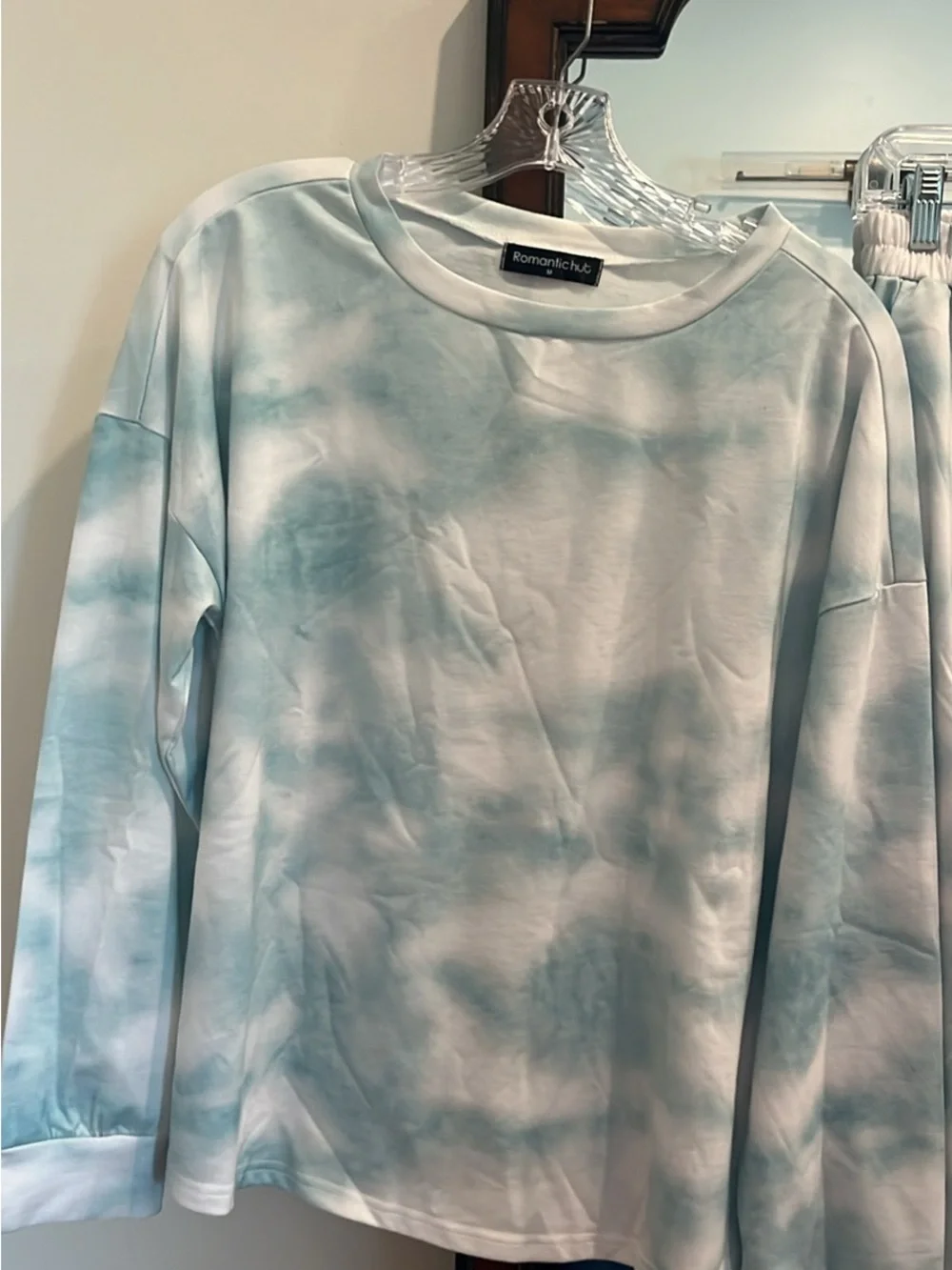 Light Blue Tie-Dye Track Joggers Set - Unknown Brand
